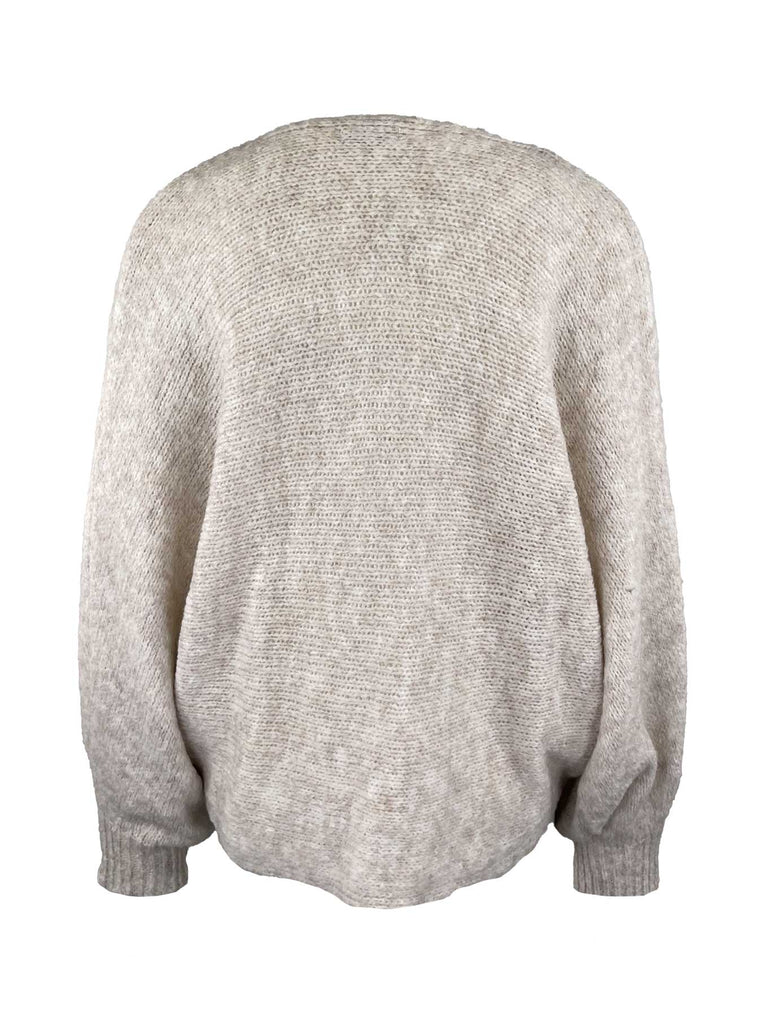 Poncho Pullover Fine creme, Ansicht hinten