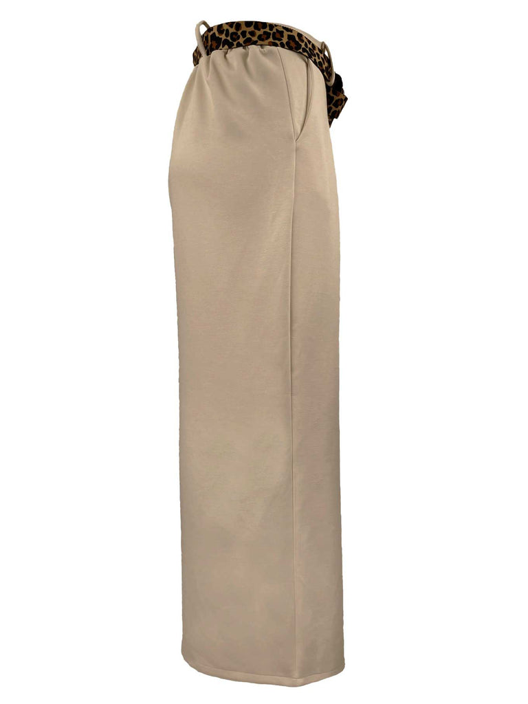 Hose Palazzo Leogürtel beige, Ansicht seitlich