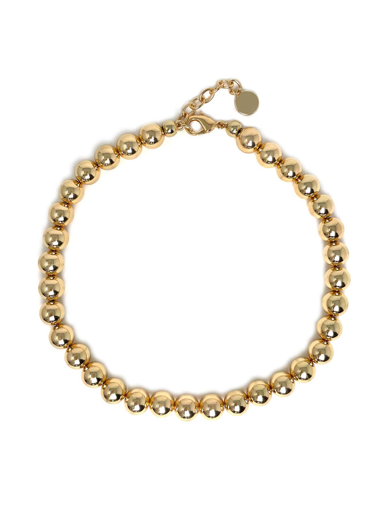 Kette Perlen mittel goldfarben