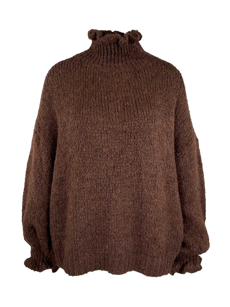 Pullover Lara schokobraun, Ansicht vorn