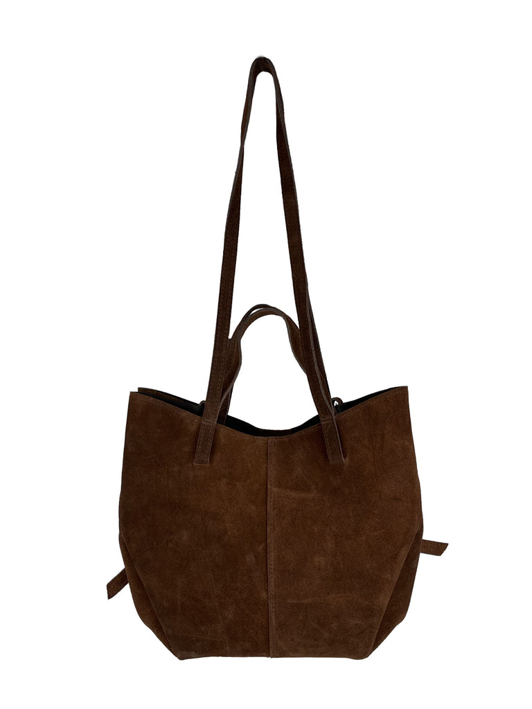 Tasche Doppel Henkel braun, Ansicht vorn