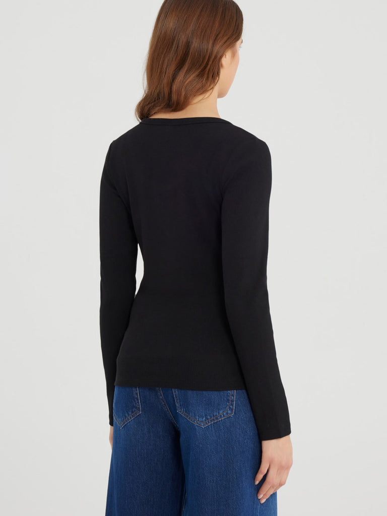 Shirt Langarm Dora black, Ansicht hinten