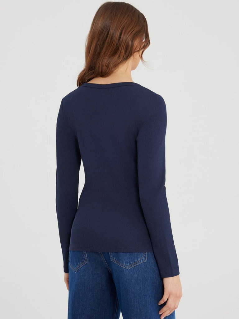 Shirt Langarm Dora navy, Ansicht hinten