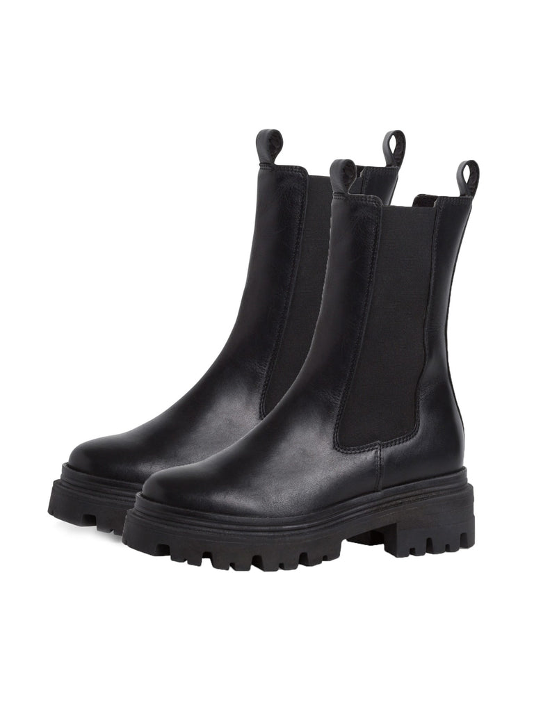 Chelsea Boot black leather, Paar-Ansicht seitlich