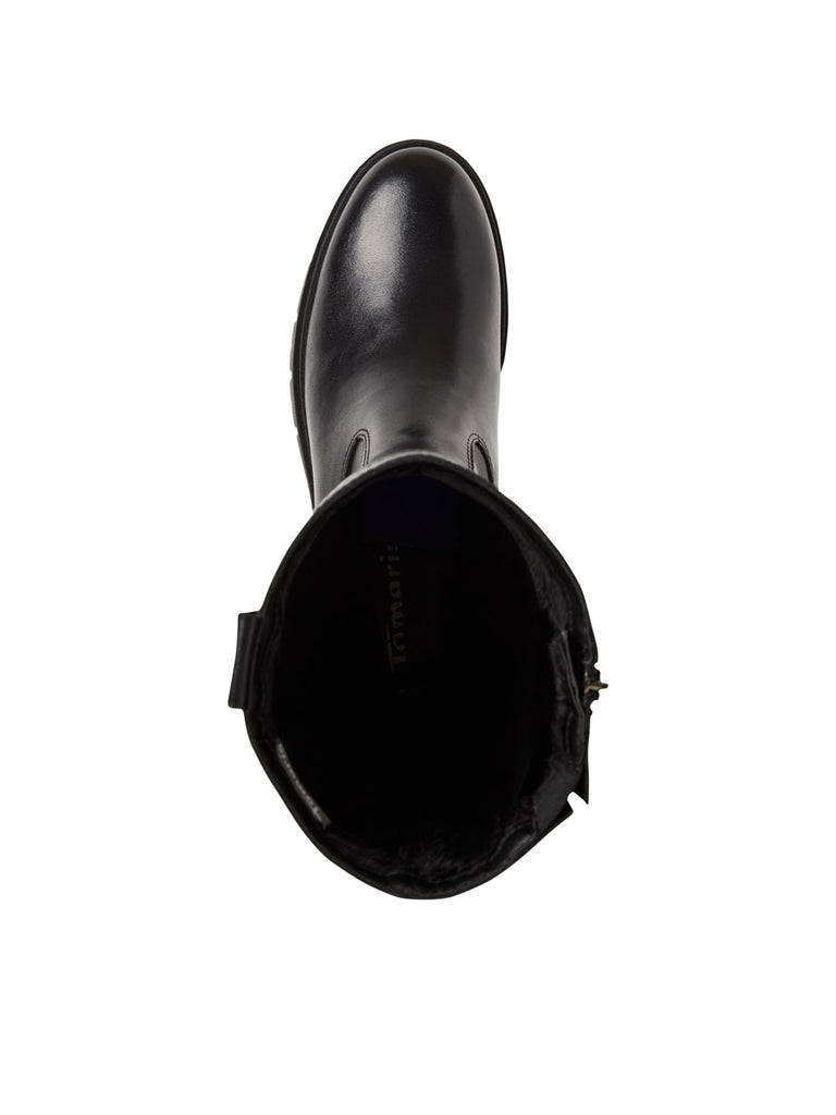 Stiefel black leather, Ansicht oben