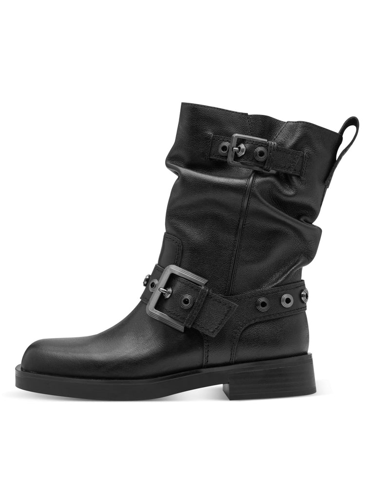Boot black leather, Ansicht seitlich