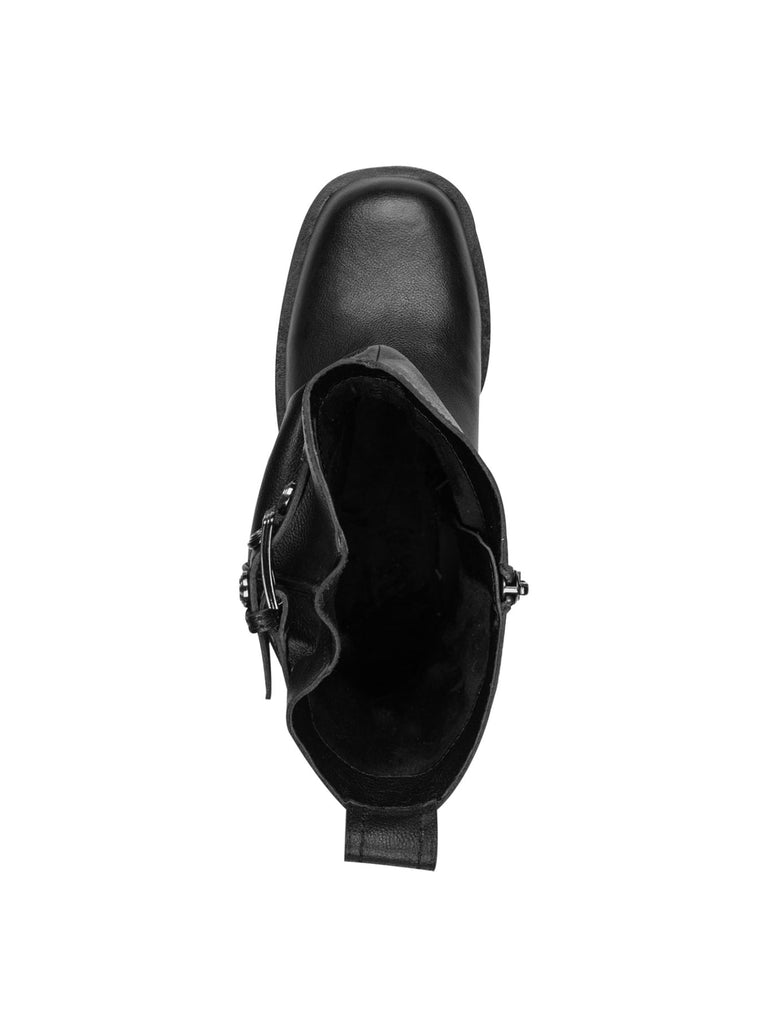 Boot black leather, Ansicht oben