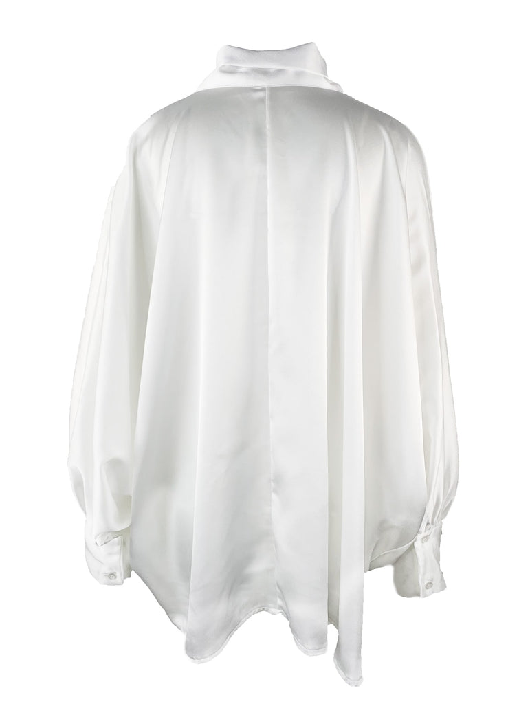 Bluse Schleife weiß, Ansicht hinten